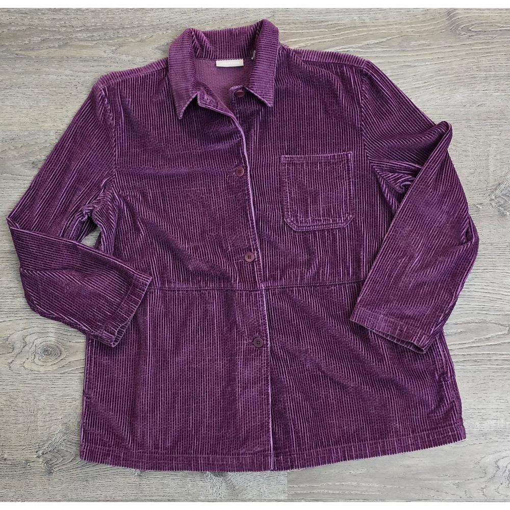 Nordstrom Vintage‎ Corduroy XL Womens Jacket, Button Front Shirt Jacket